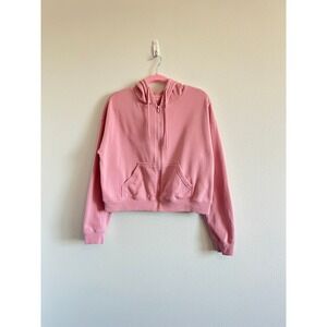 Sanrio Hello Kitty and Friends Pastel Pink Mini Graphic Zip-Up Hoodie XL Kawaii